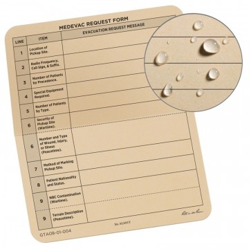 9-LINE MEDEVAC CARD